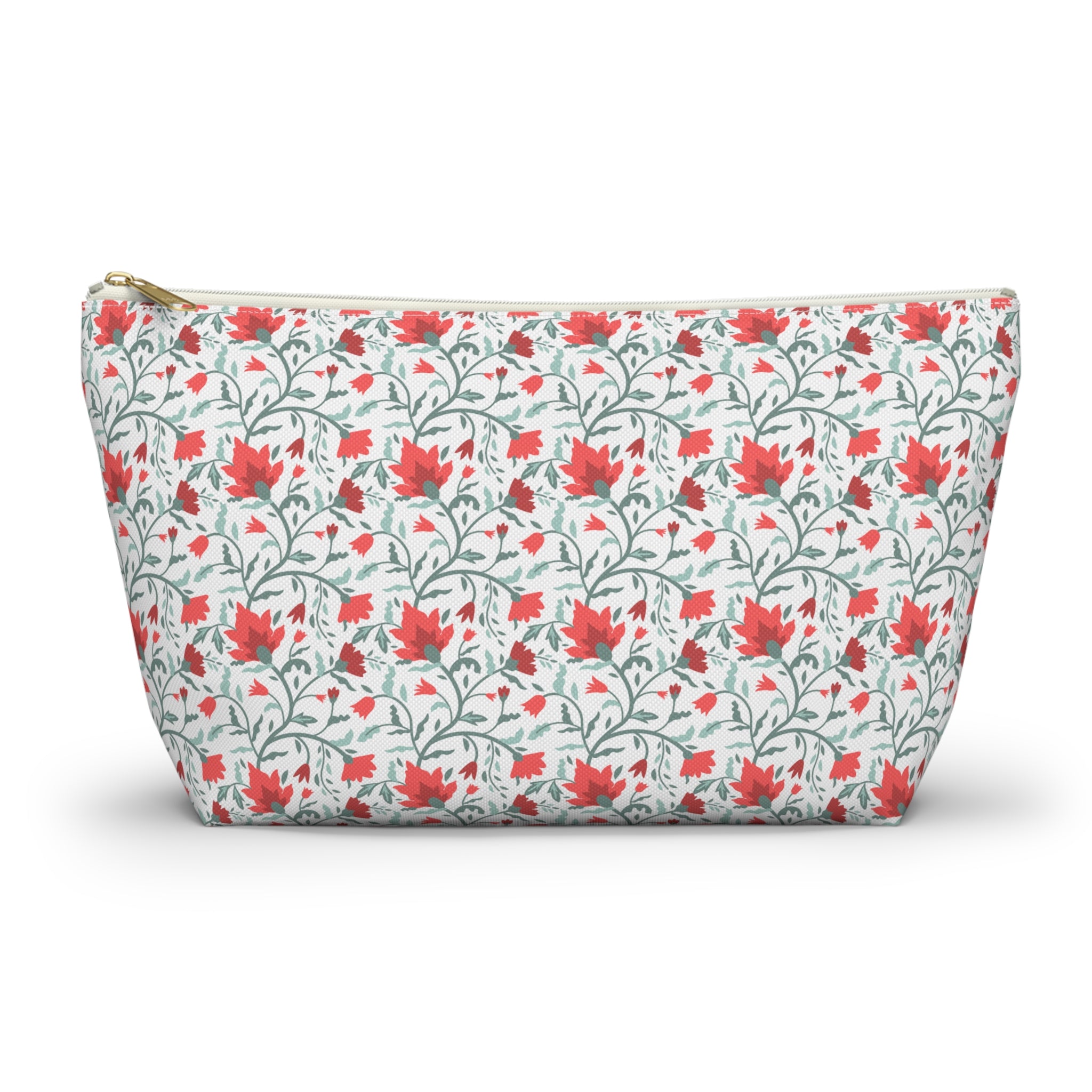 Flowering Vines Floral Cosmetic Bag