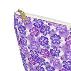 Shades of Purple Hibiscus Flower Cosmetic Bag
