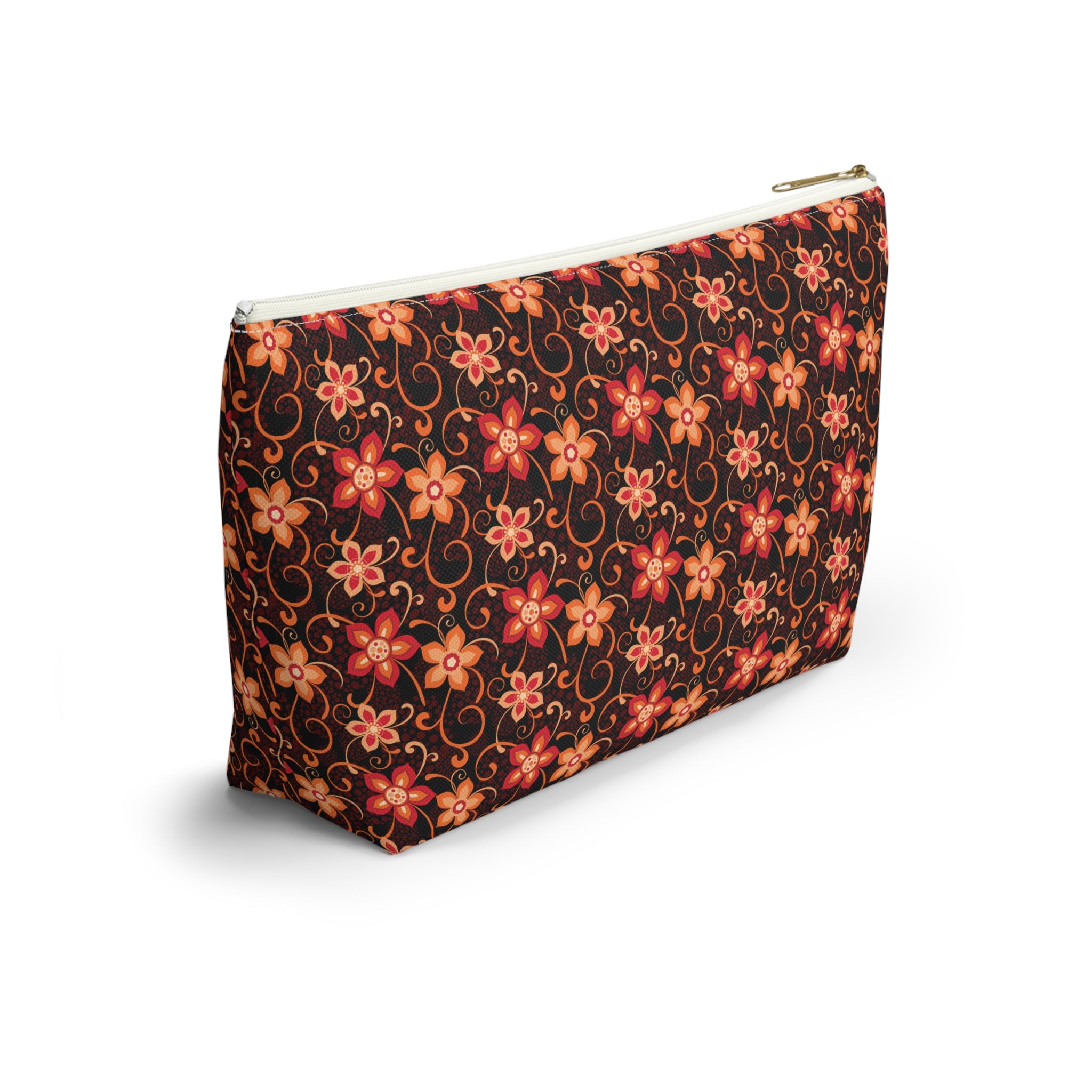 Orange Sunset Botanicals Cosmetic Bag