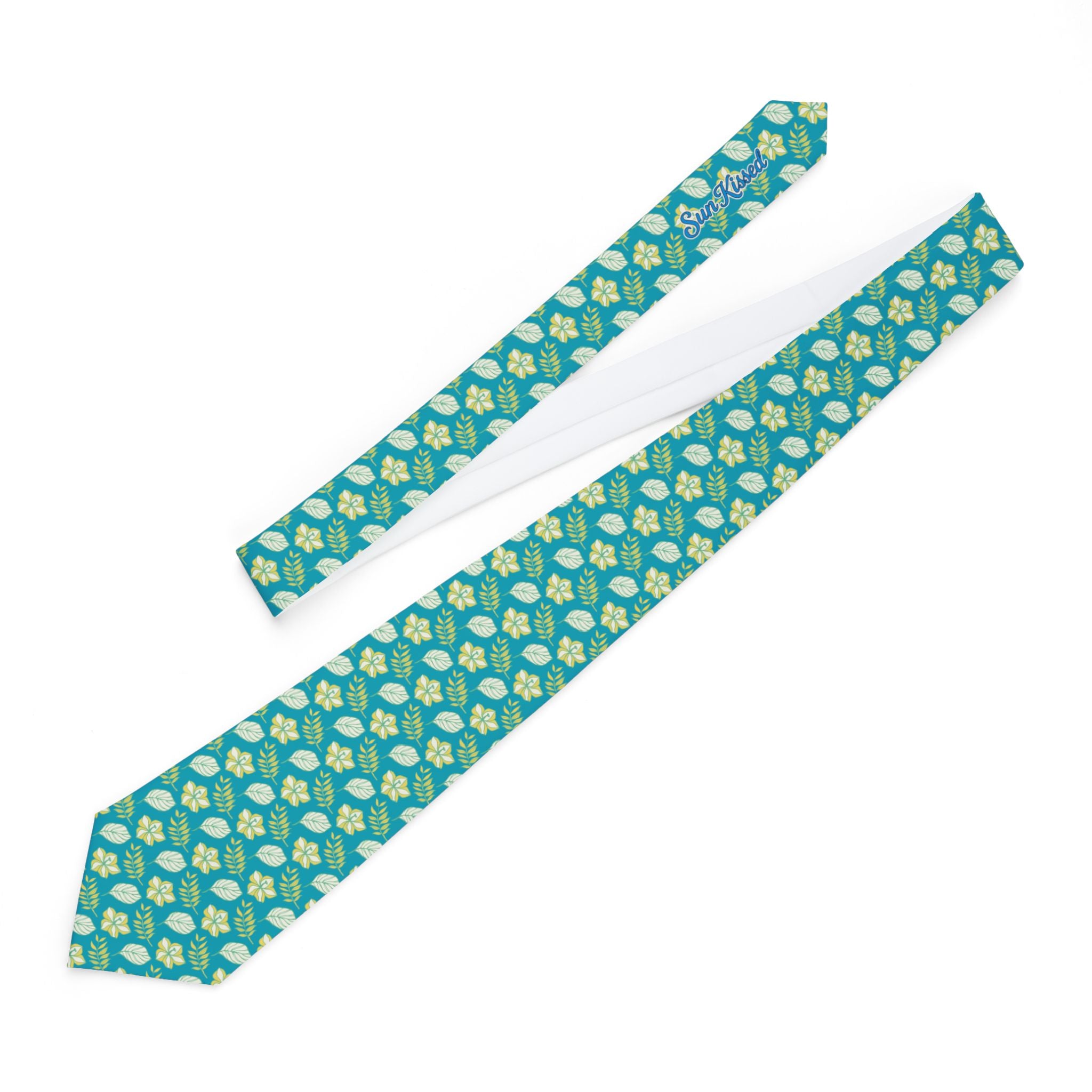Tropical Island Leaves Mens Neckties