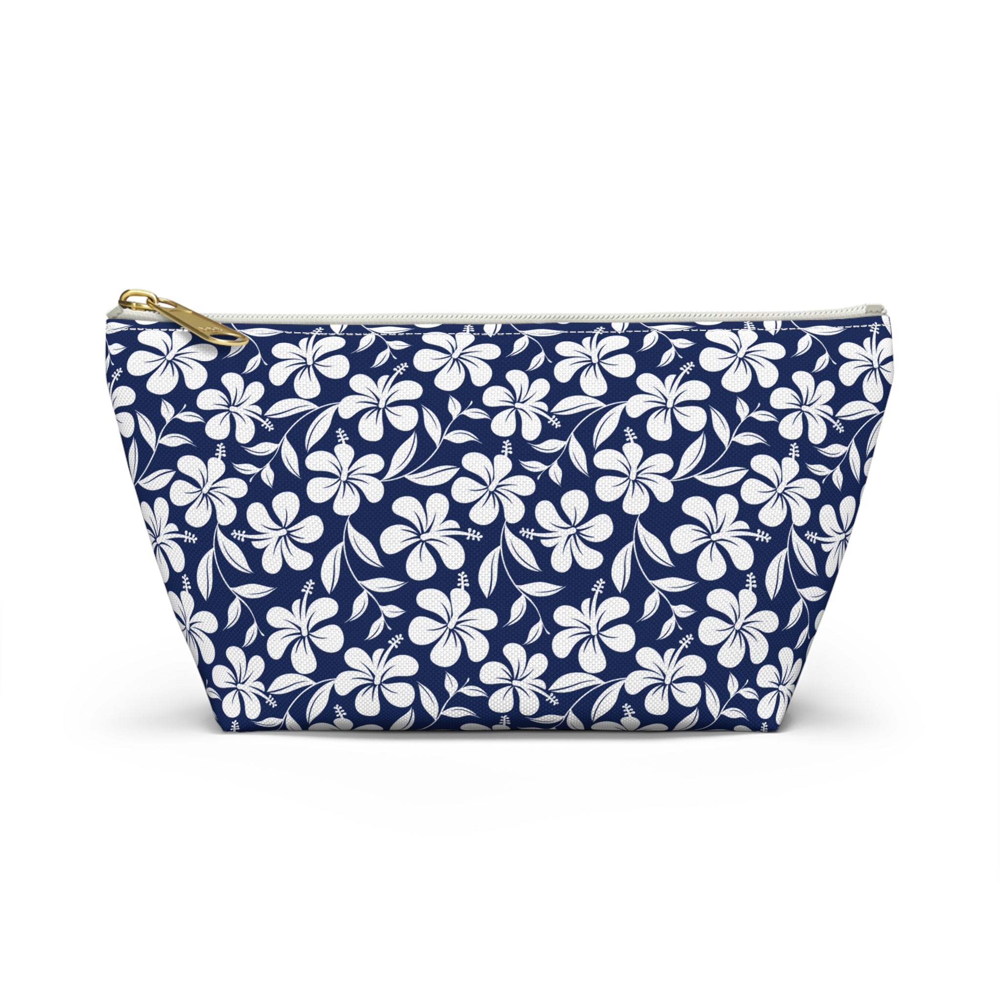 Nautical Blue Hibiscus Cosmetic Bag