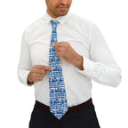 Blue Palm Stripes Mens Necktie