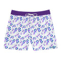 Purple Watercolor Petals Swim Trunks