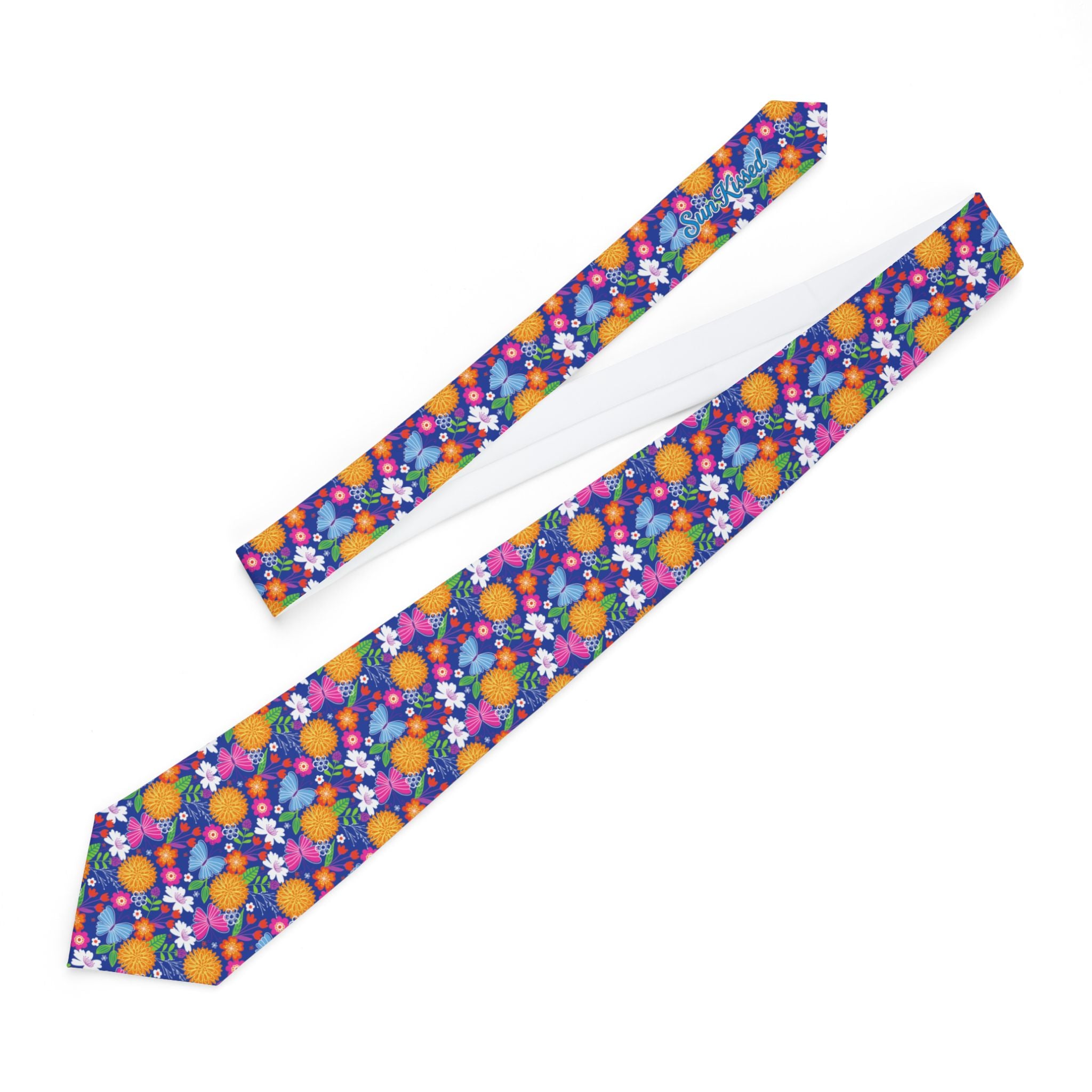 Retro Tropical Butterfly Mens Necktie