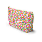 Tropical Gardens on White Cosmetic Bag