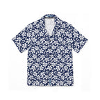 Nautical Blue Hibiscus Hawaiian Shirt