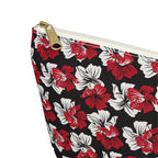 Hibiscus at Night Floral Cosmetic Bag
