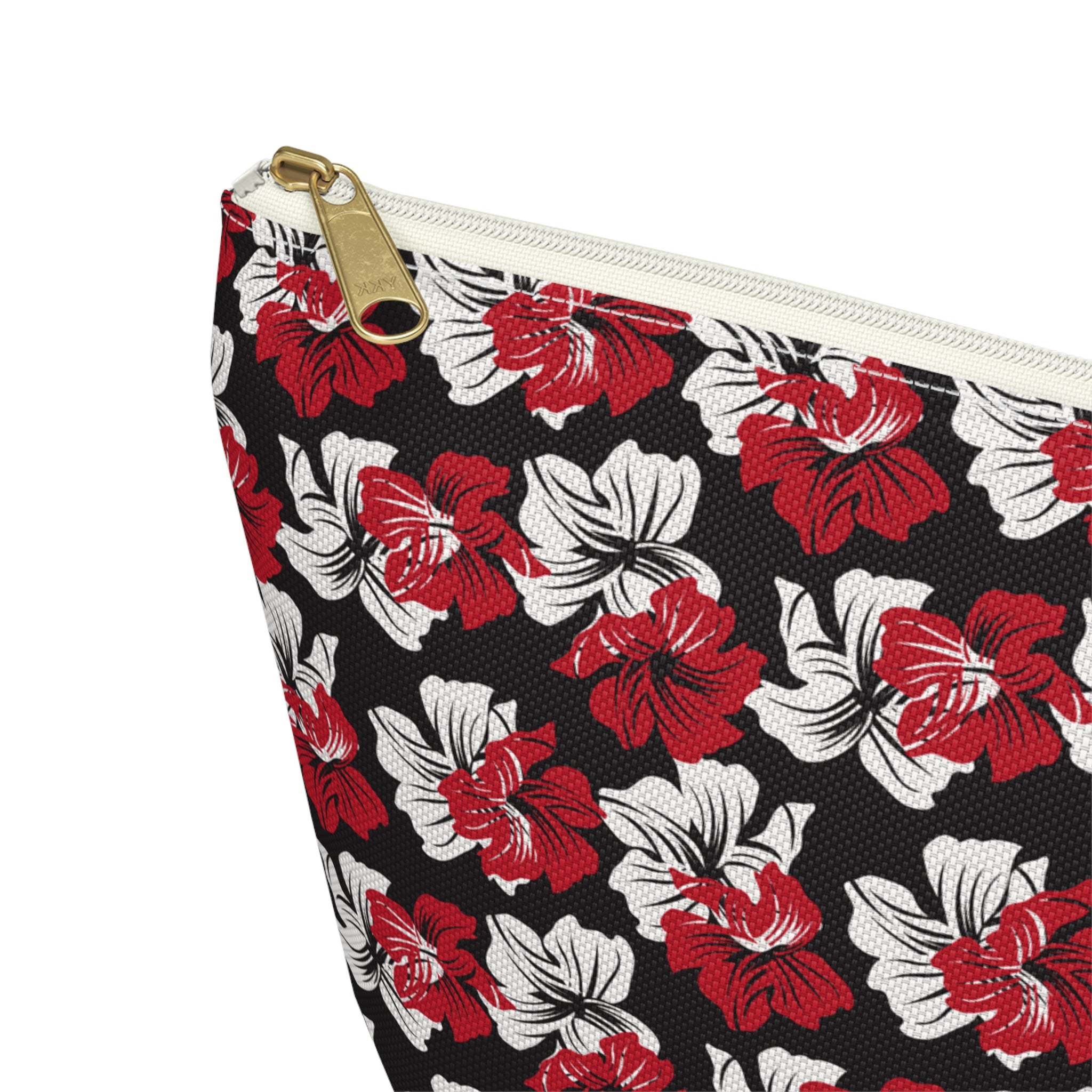 Hibiscus at Night Floral Cosmetic Bag