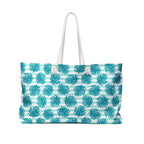 Blue Monstera Floral Weekender Bag