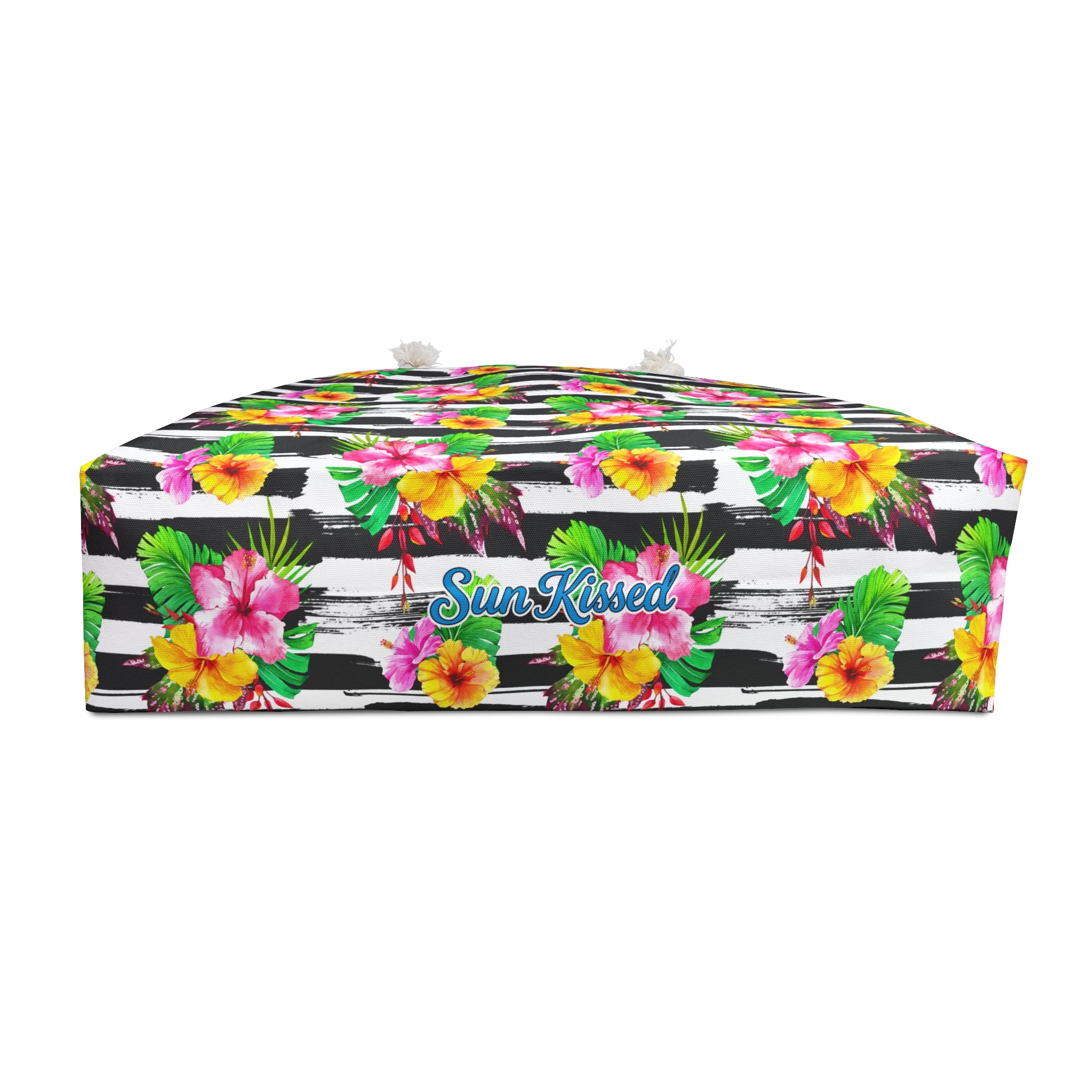 Zebra Hibiscus Floral Weekender Bag