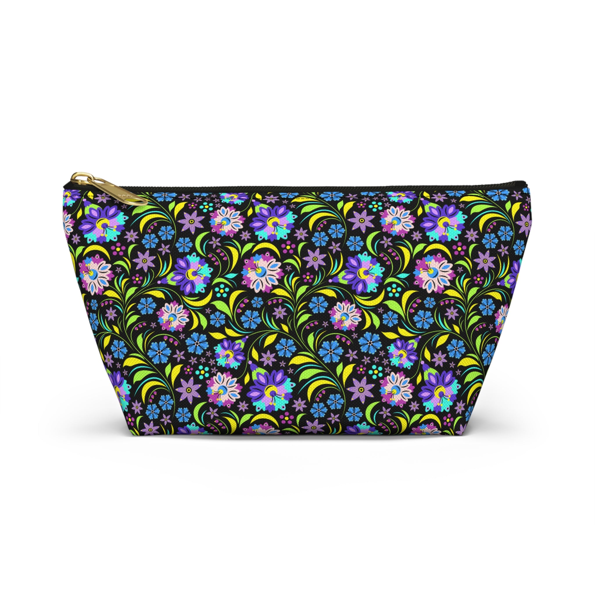 Neon Night Blooms Cosmetic Bag