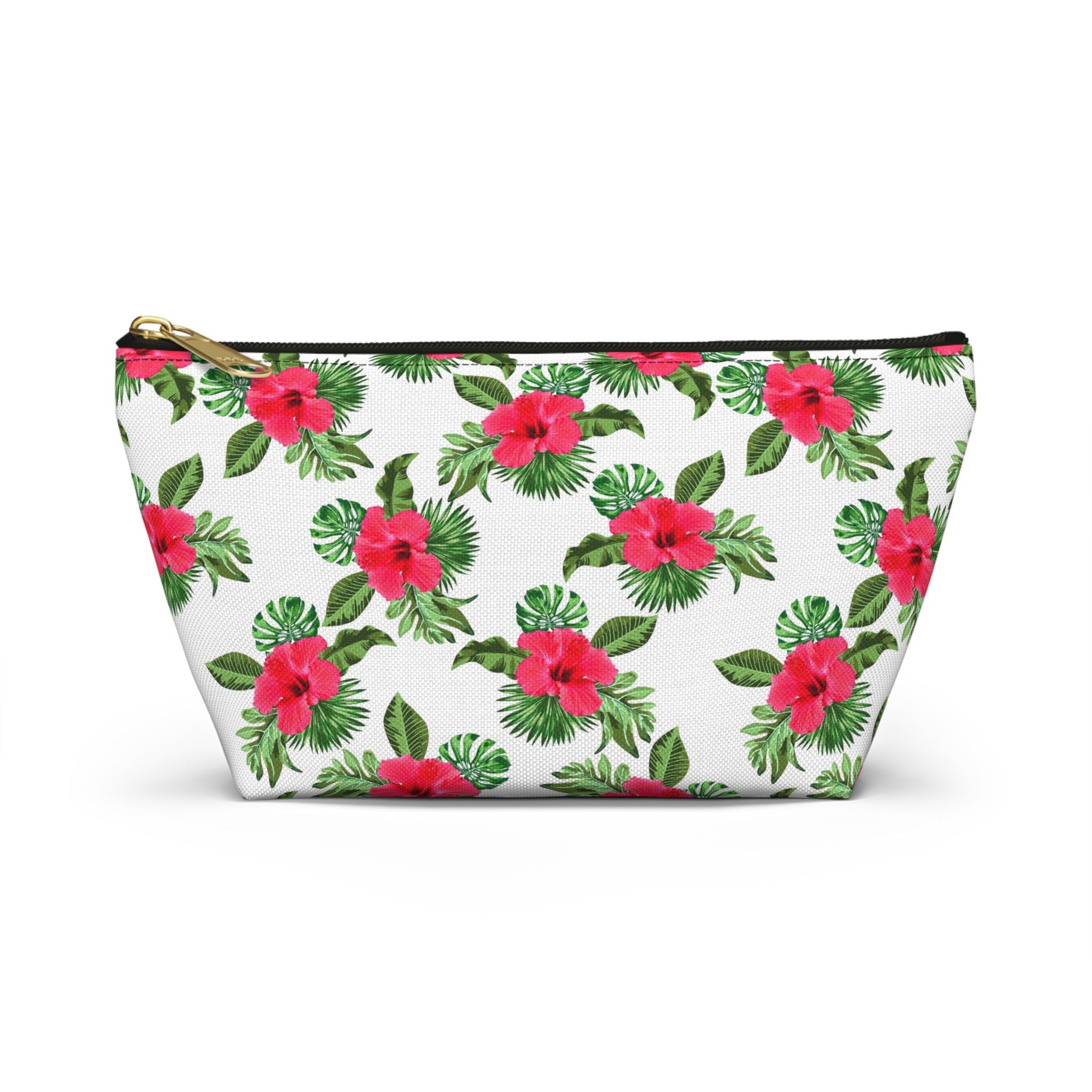 Red Hibiscus Island Cosmetic Bag