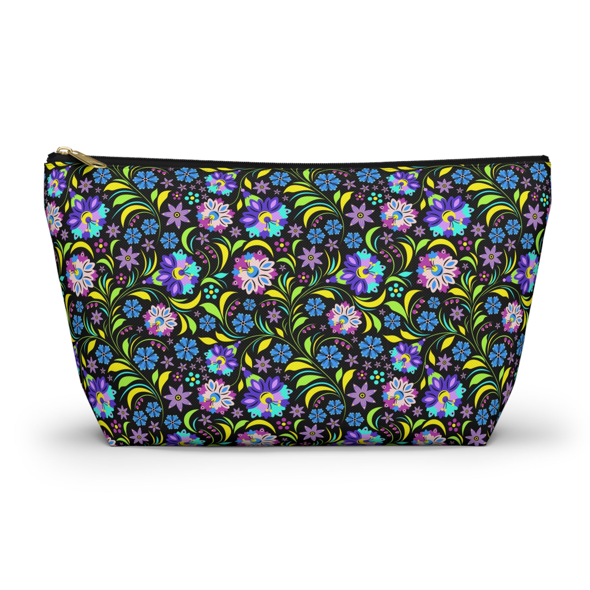 Neon Night Blooms Cosmetic Bag