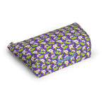 Purple Leaf Hibiscus Cosmetic Bag