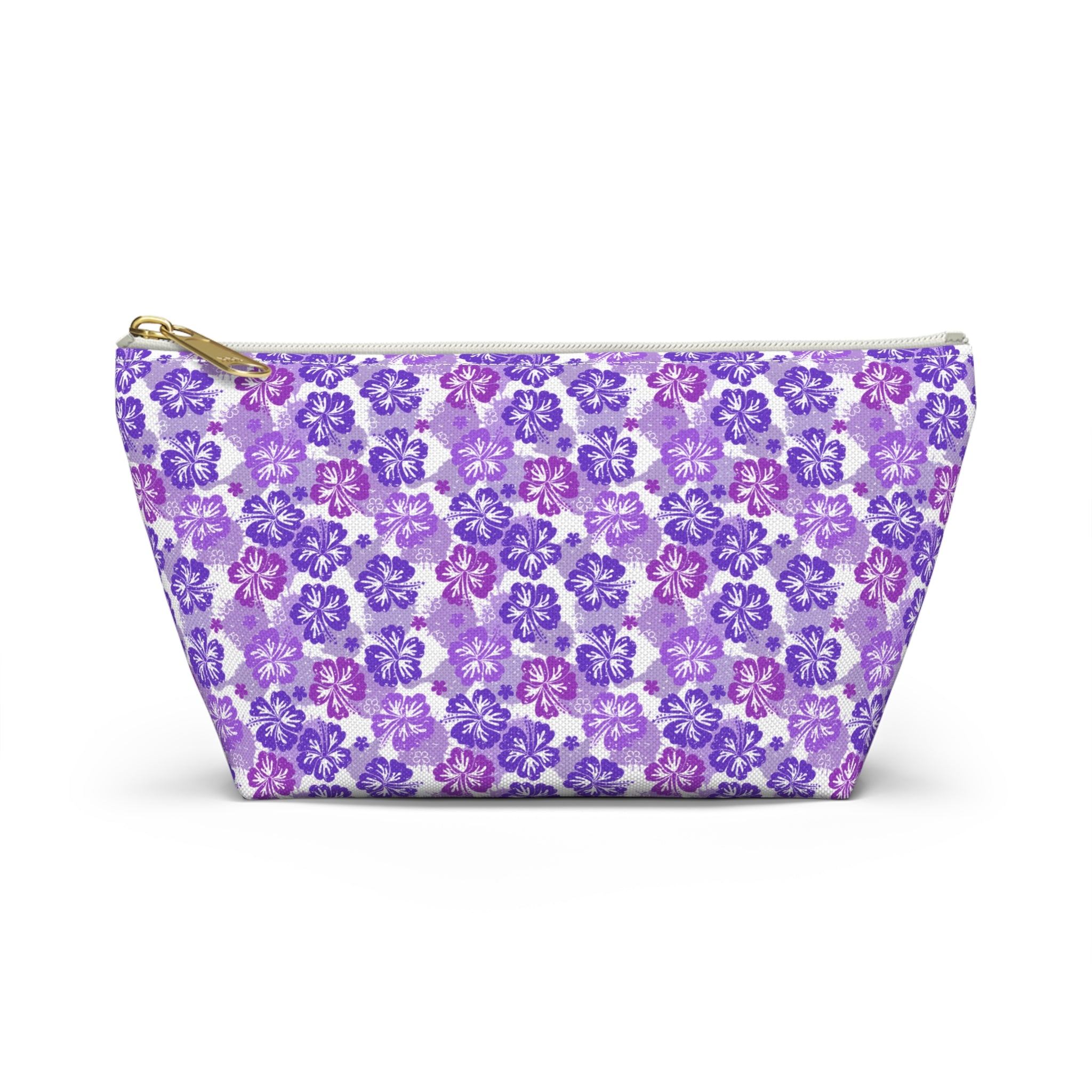 Shades of Purple Hibiscus Flower Cosmetic Bag