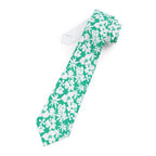 Seafoam Hibiscus Floral Mens Necktie