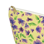 Fanning Purple Flora Cosmetic Bag