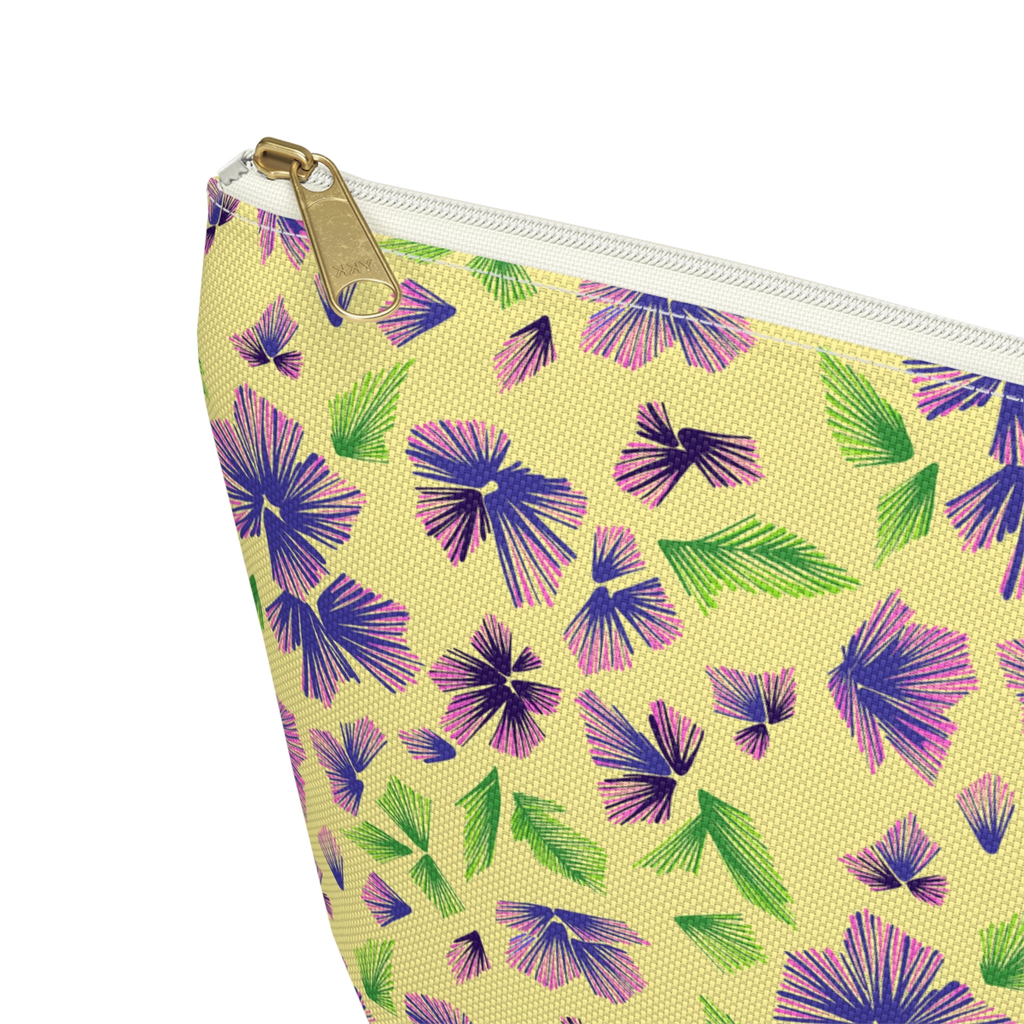 Fanning Purple Flora Cosmetic Bag