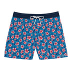 Pink Watercolor Blooms Swim Trunks