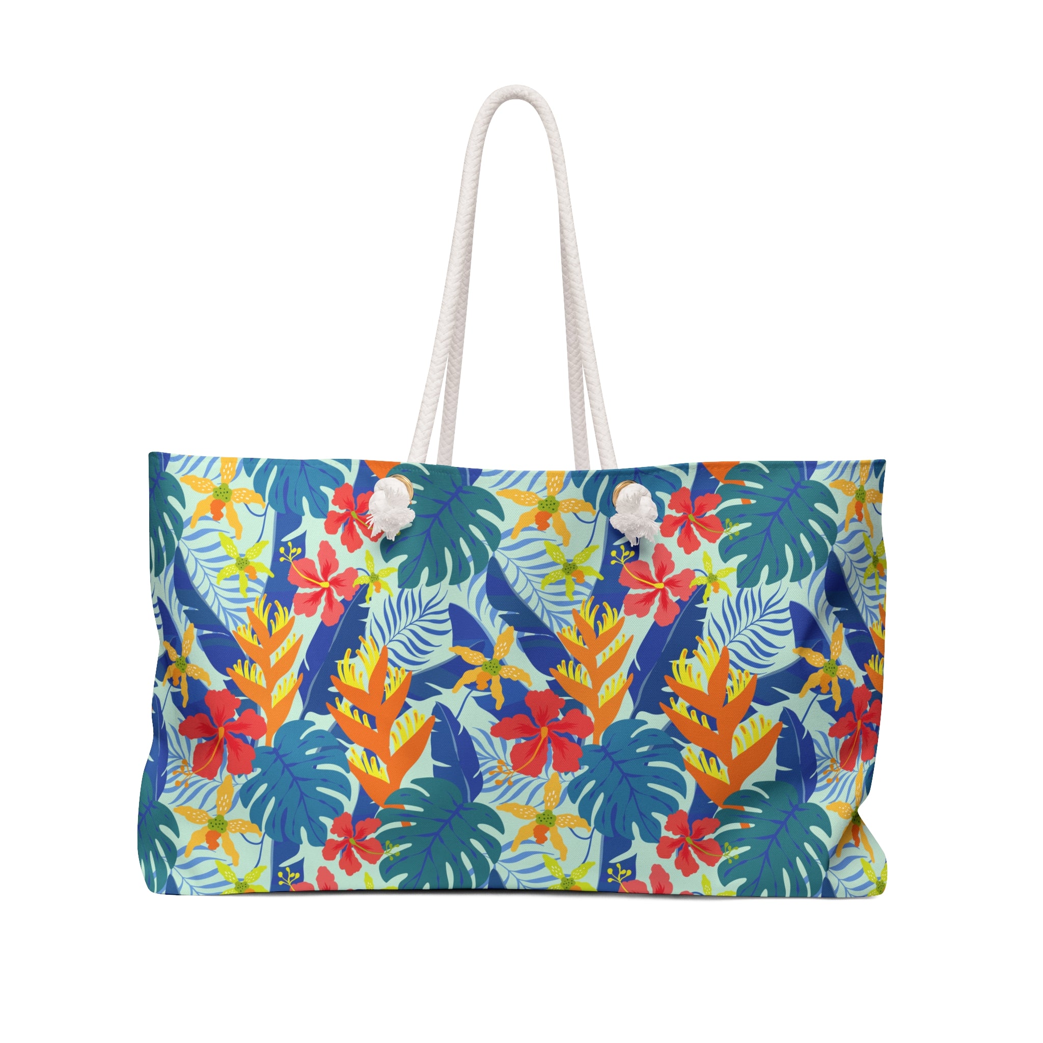 Tropical Beach Flowers Weekender Bag