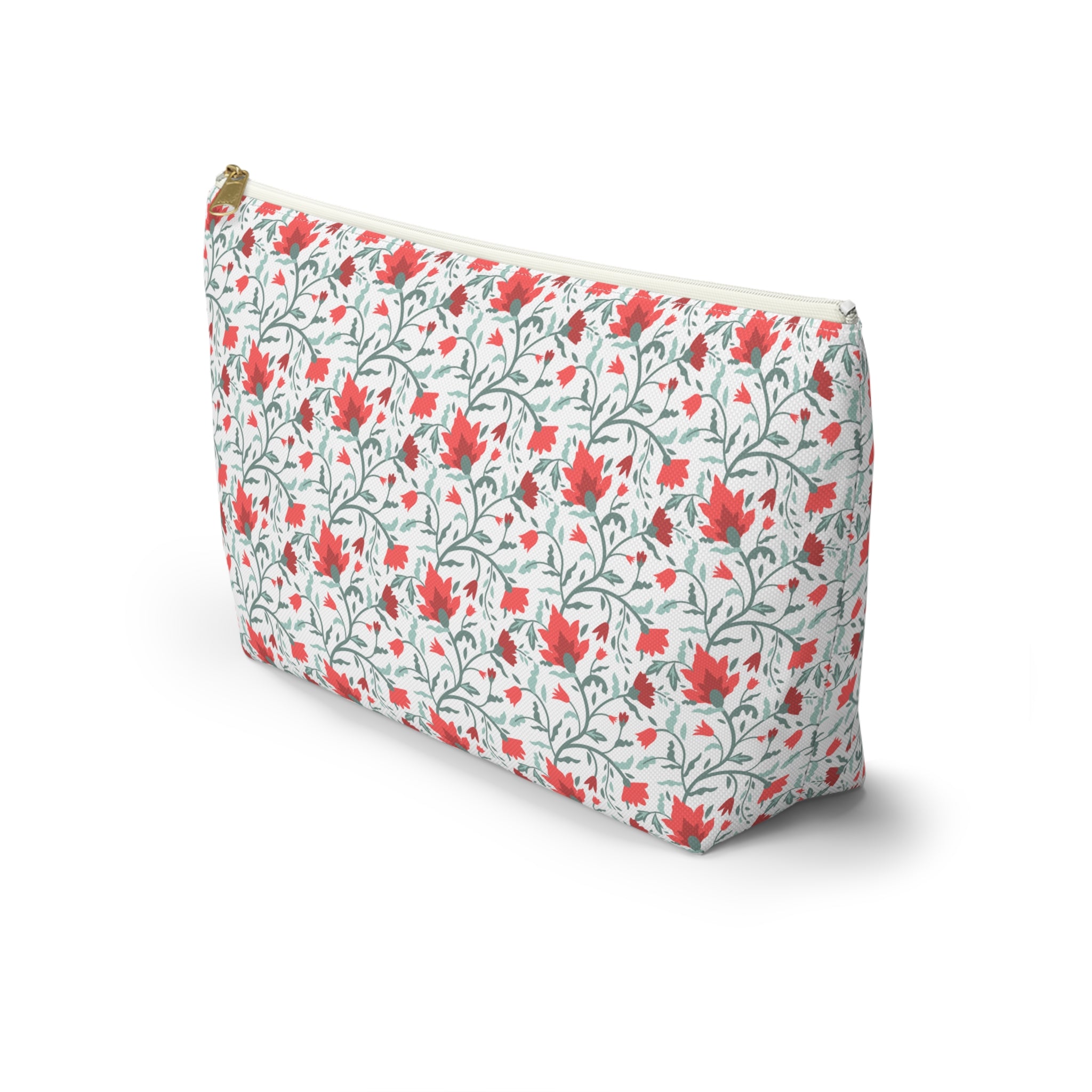 Flowering Vines Floral Cosmetic Bag
