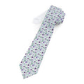 Violet Watercolor Floral Mens Necktie