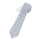Violet Watercolor Floral Mens Necktie