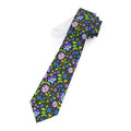 Neon Night Blooms Mens Necktie