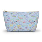 Character Autographs on Blue Cosmetic Bag