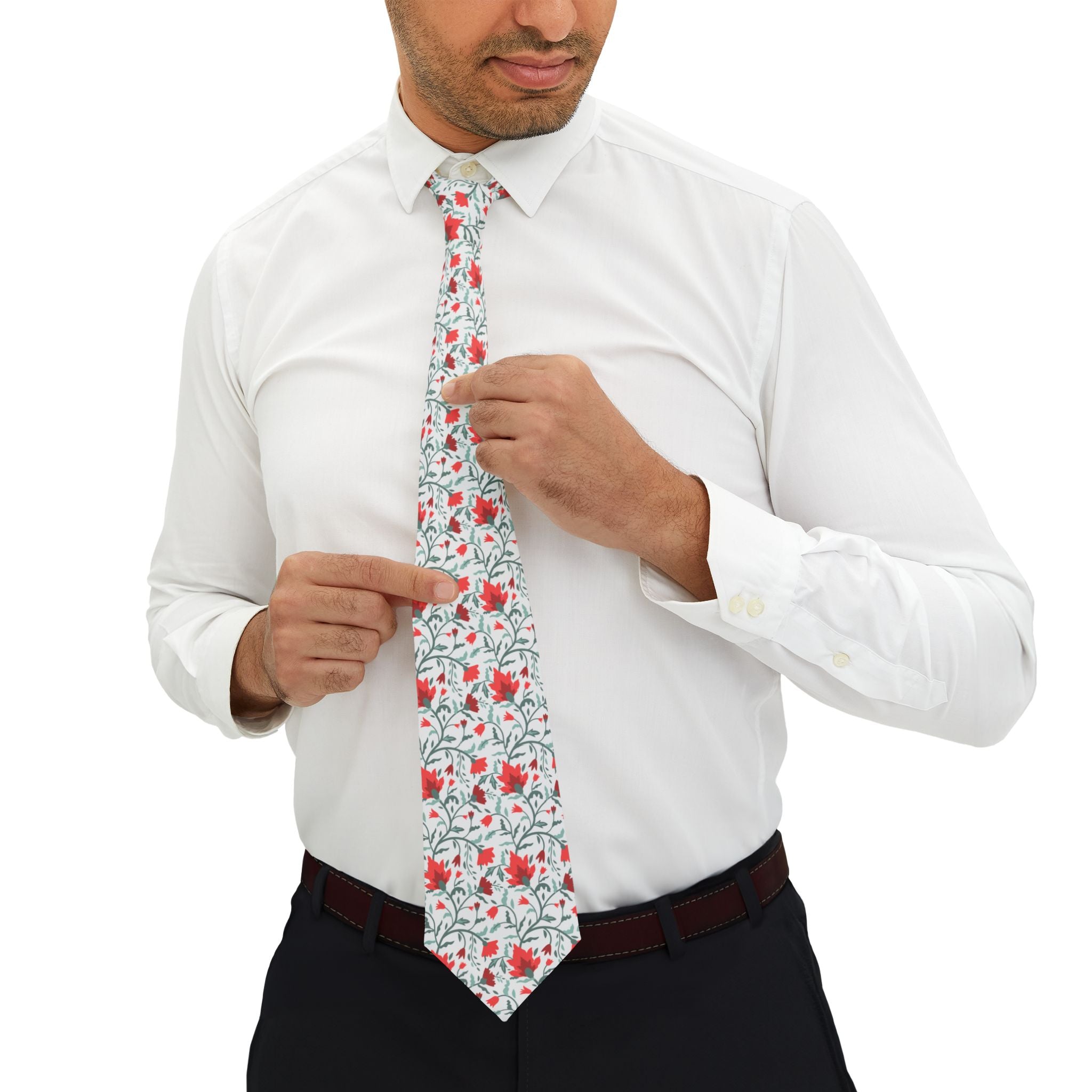 Flowering Vines Floral Mens Necktie