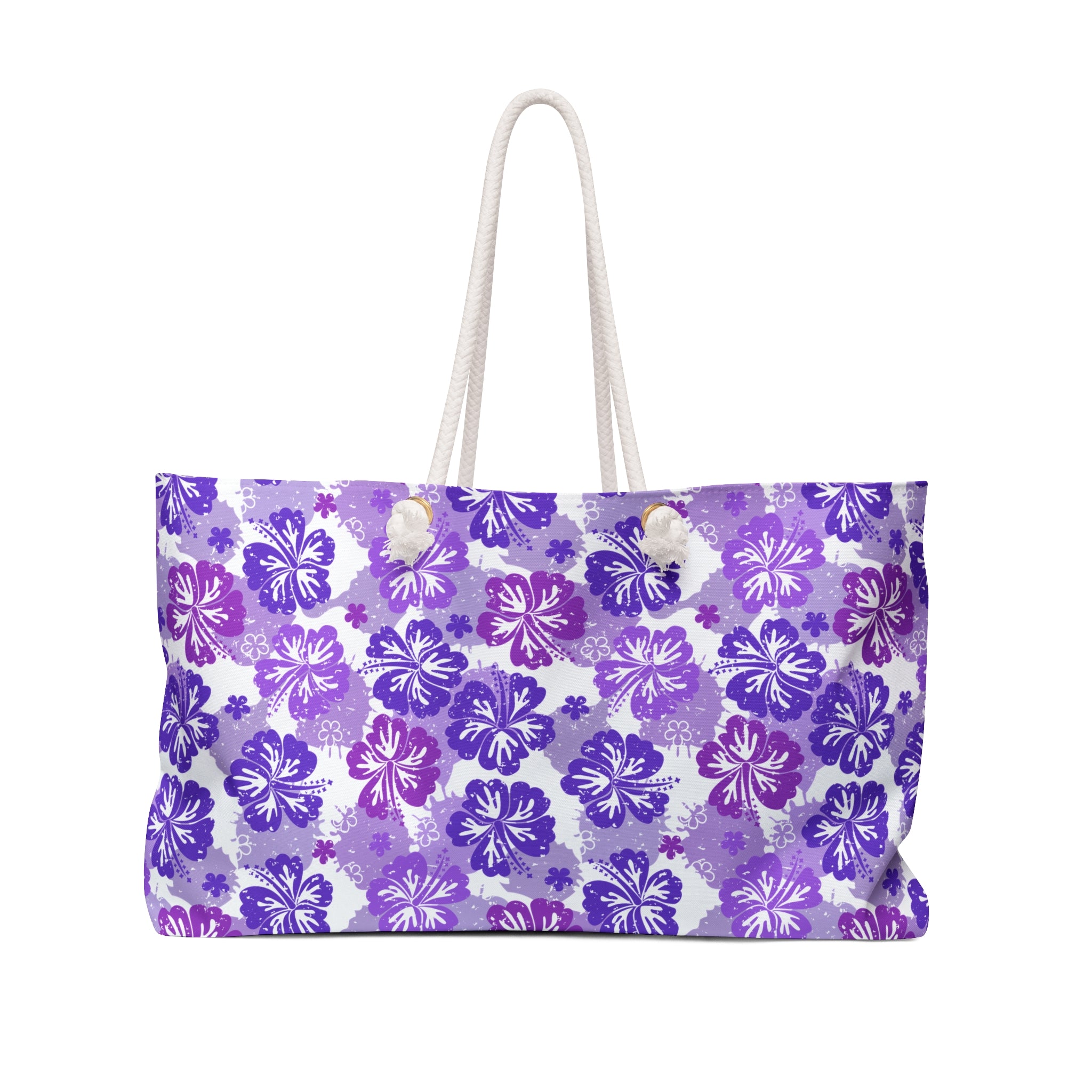 Shades of Purple Hibiscus Flower Weekender Bag