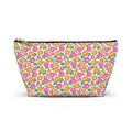 Tropical Gardens on White Cosmetic Bag
