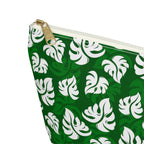Monstera on Green Cosmetic Bag