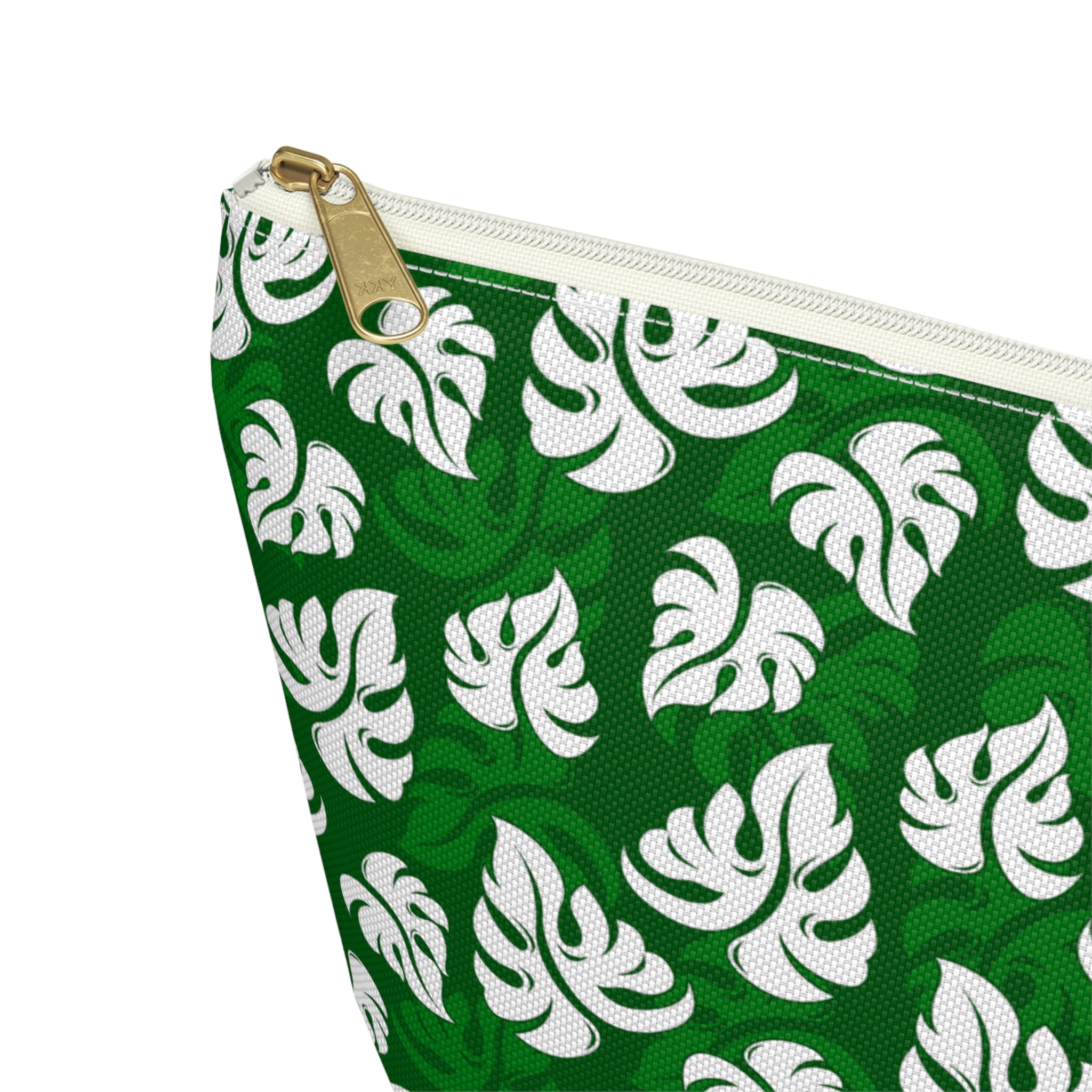 Monstera on Green Cosmetic Bag