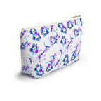 Purple Watercolor Petals Cosmetic Bag