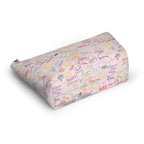 Character Autographs on Pink Cosmetic Bag