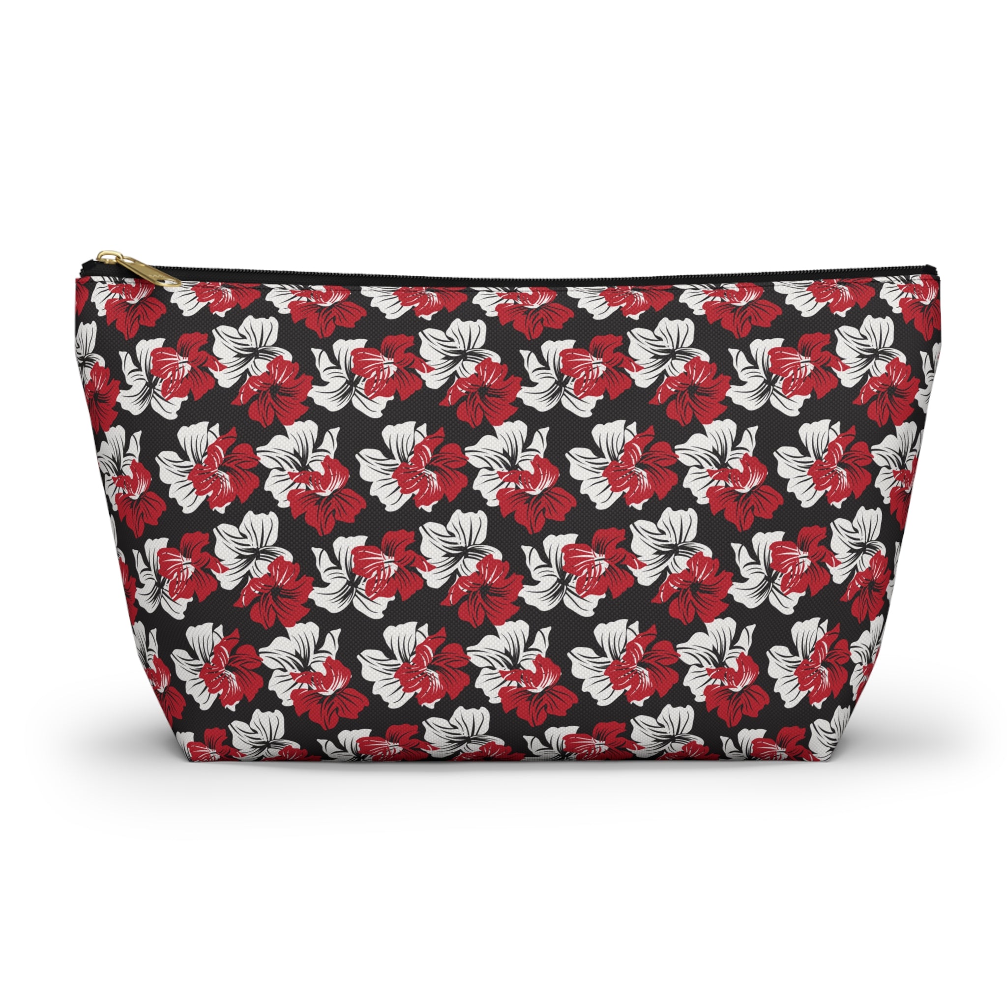 Hibiscus at Night Floral Cosmetic Bag