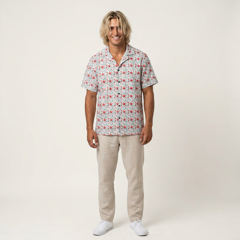 Flowering Vines Tropical Paradise Hawaiian Shirt