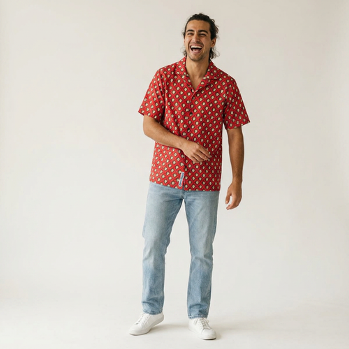 Checkerboard Santa Hawaiian Shirt