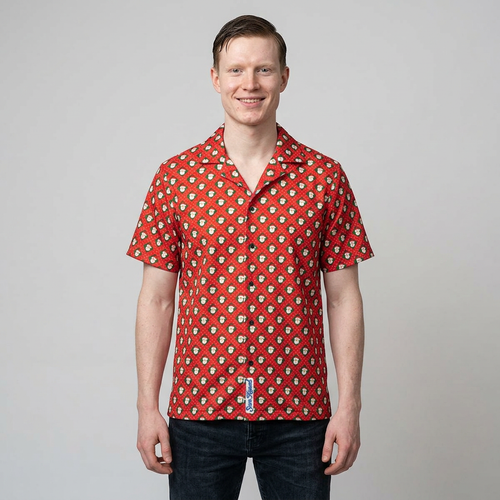 Christmas Checkerboard Santa Hawaiian Shirt