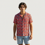 Dragonstone Hibiscus Red Floral Hawaiian Shirt