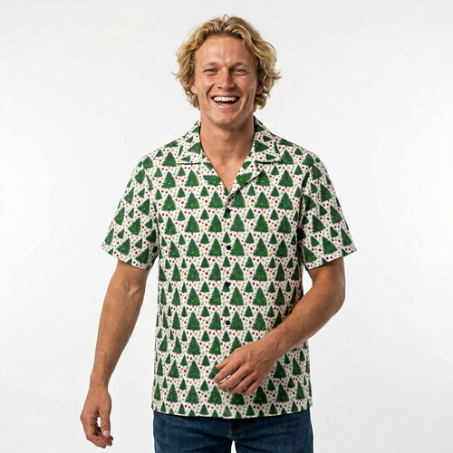 Christmas Trees Adorned Hawaiian Shirt