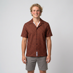 Orange Sunset Botanicals Hawaiian Shirt