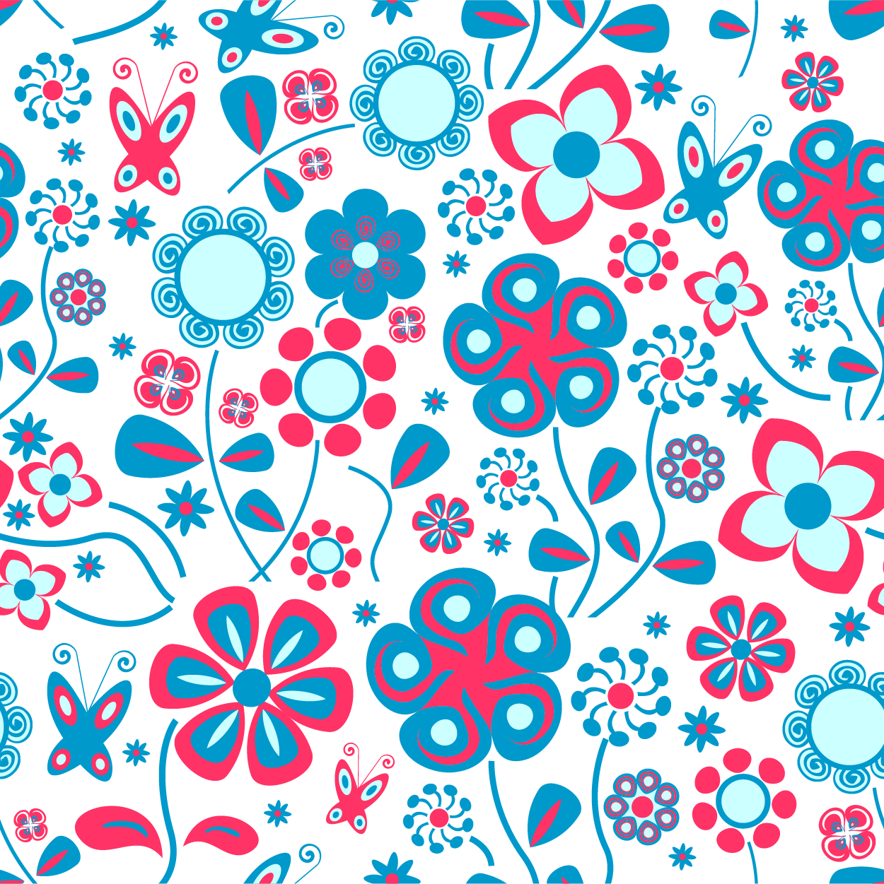 Abstract Pastel Flora Mens Necktie