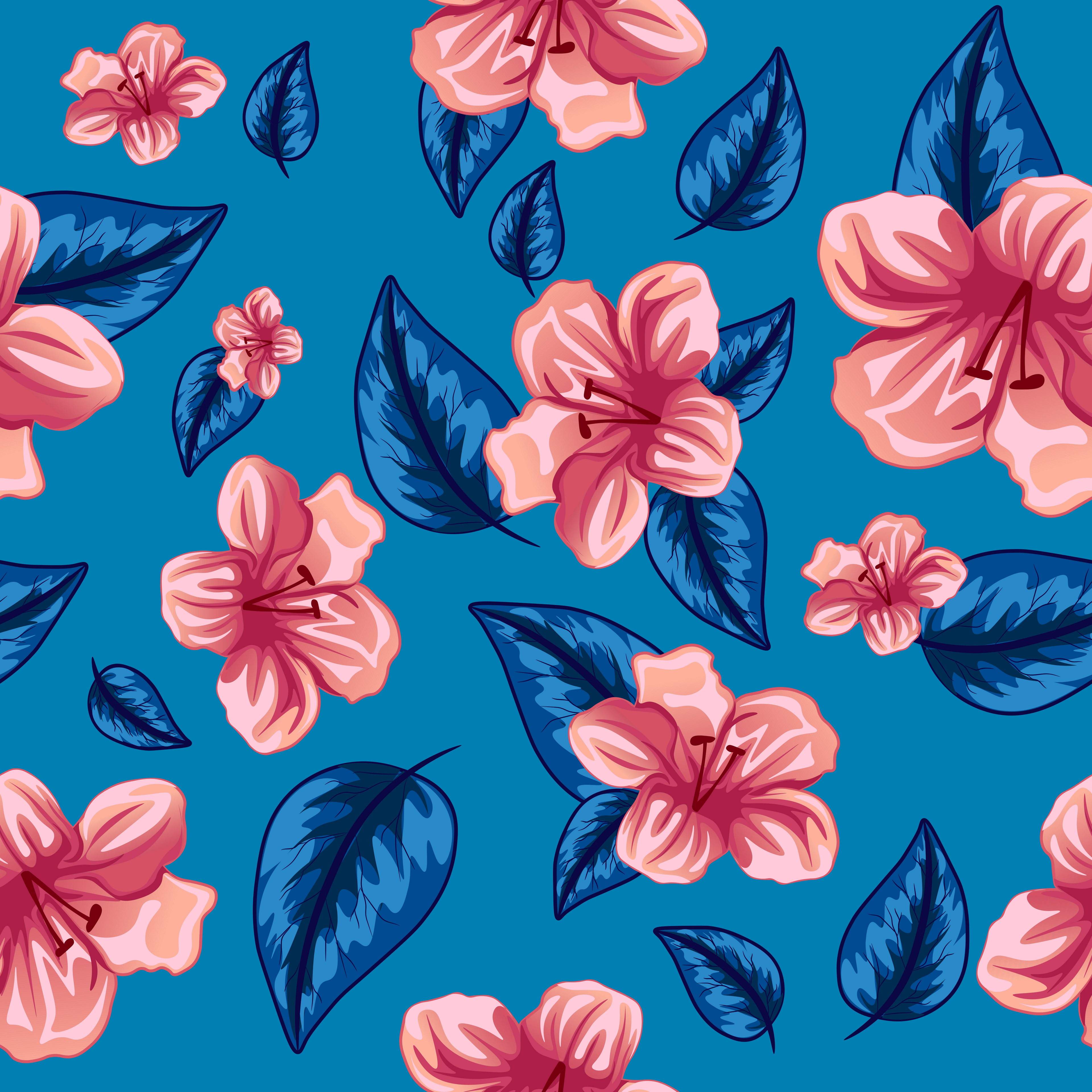 Pink Watercolor Blooms Mens Necktie