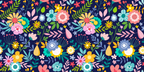 Floral Night Bouquet Mens Necktie