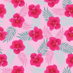 Fuschia Jamaica Flower Mens Necktie