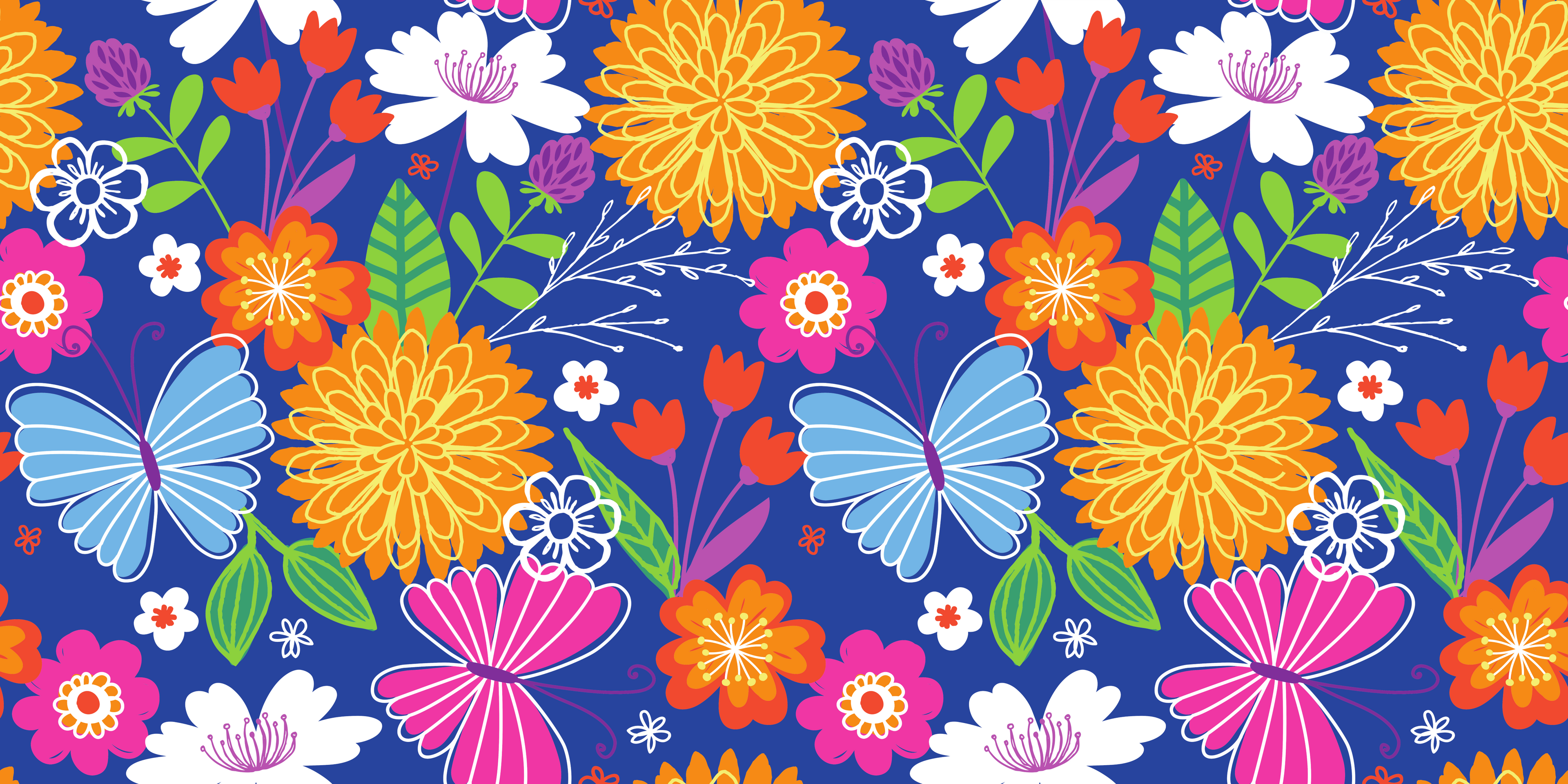 Retro Tropical Butterfly Mens Necktie