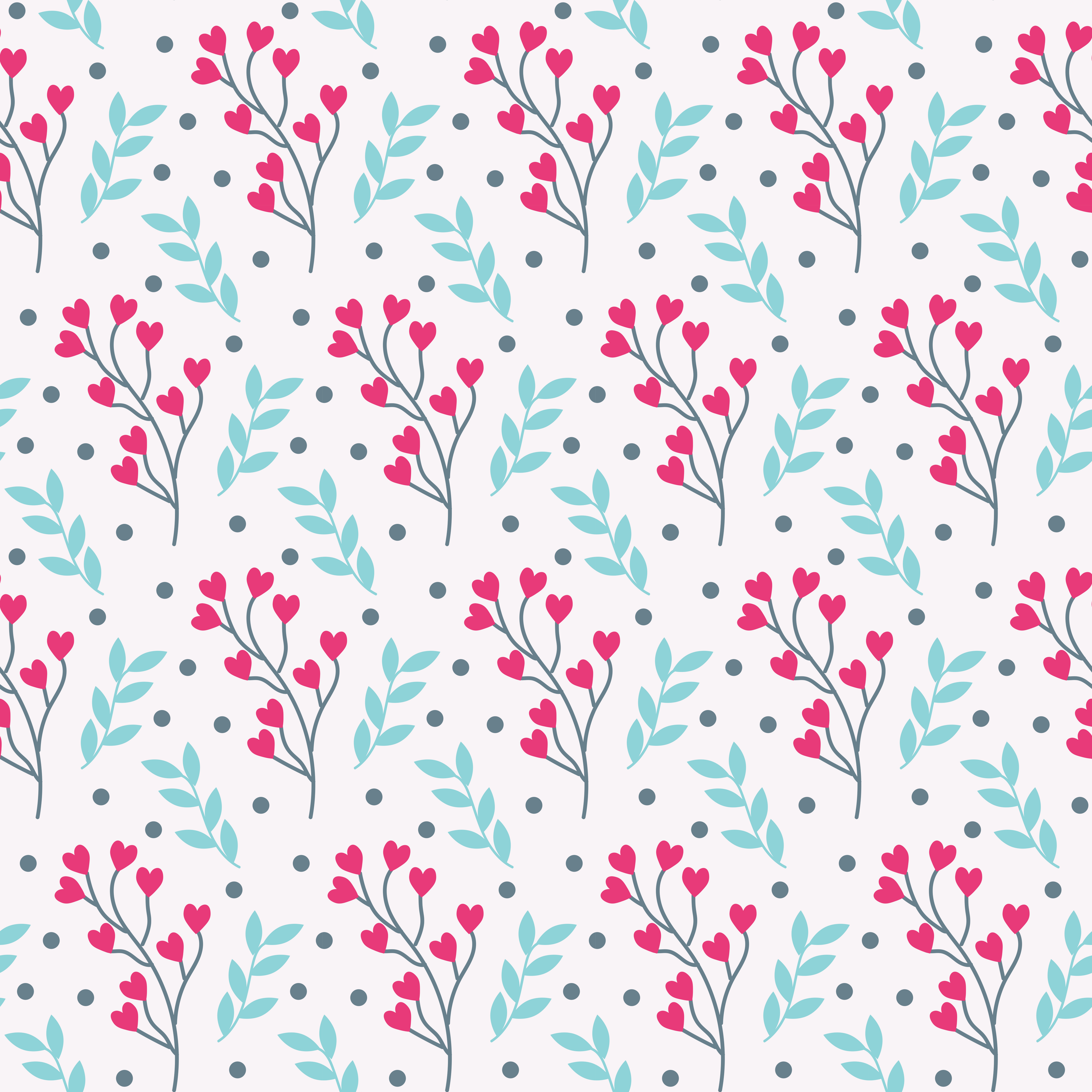 Tropical Flower Hearts Hawaiian Shirt