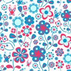 Abstract Pastel Flora Cosmetic Bag